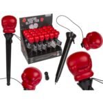 Στυλό Γάντι Μποξ Με Μηχανικσμό Εκτόξευσης Μαύρο/Κόκκινο Πλαστικό 17cm - Image 2