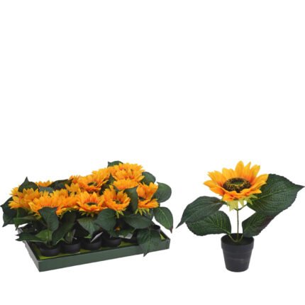 Βρες το Φυτό Τεχνητό ArteLibre  Ηλίανθος 22cm Σε Μαύρο Γλαστράκι Φ7cm Σε 2 Ποικιλίες σε μοναδική τιμή στο clickforshop.gr