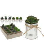 Βρες το Φυτό Τεχνητό ArteLibre Σε Μεταλλικό Γλαστράκι 7x7x12cm Σε 6 Ποικιλίες σε μοναδική τιμή στο clickforshop.gr