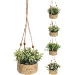 Βρες το Φυτό Τεχνητό ArteLibre Κρεμαστό 45cm Με Χάντρες Σε Ψάθινο Καλάθι 13x6cm Σε 4 Ποικιλίες σε μοναδική τιμή στο clickforshop.gr
