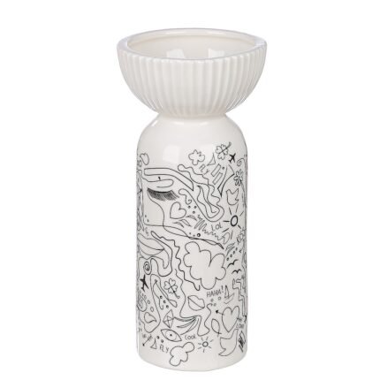 Βρες το Βάζο ArteLibre Modern Art Λευκό Πορσελάνη Φ9x20cm σε μοναδική τιμή στο clickforshop.gr