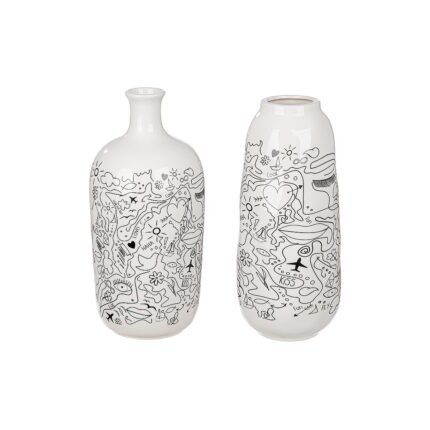 Βρες το Βάζο ArteLibre Modern Art Λευκό Πορσελάνη Φ12x25cm Σε 2 Σχέδια σε μοναδική τιμή στο clickforshop.gr
