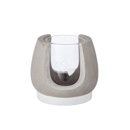 Βρες το Ανεμοφωτιστικό Σφαιρικό 'Hearts' Μοτίβο Καρδιά Τσιμέντο/Γυαλί Γκρι 9x10cm σε μοναδική τιμή στο clickforshop.gr