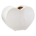 Βάζο 'Heart' Κεραμικό Λευκό 8.5x20x14cm - Image 2