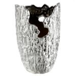 Βάζο Κωνικό Κεραμικό Ασημί Χρώμα D14X22Cm D14X22Cm - Image 2