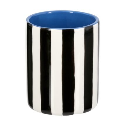 Βρες το Βάζο Ριγέ Κεραμικό Μαύρο Λευκό D10X13Cm D10X13Cm σε μοναδική τιμή στο clickforshop.gr