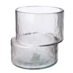 Βάζο 'Levels' Γυαλί Γκρι 14.5x16.5x16.5cm - Image 2