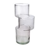 Βάζο 'Levels' Γυαλί Γκρι 11.5x13.5x28.5cm - Image 2