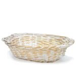 Βρες το Καλάθι Οβάλ Λευκό/Χρυσό 38x28cm σε μοναδική τιμή στο clickforshop.gr