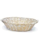 Βρες το Καλάθι Οβάλ Λευκό/Χρυσό 50x40cm σε μοναδική τιμή στο clickforshop.gr
