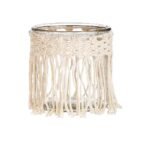 Βρες το Κηροπήγιο ArteLibre Με Μακραμέ Διακόσμηση Διάφανο/Μπεζ Γυαλί 12x12x12cm σε μοναδική τιμή στο clickforshop.gr
