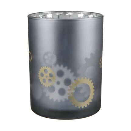 Βρες το Κηροπήγιο ArteLibre Με Διακόσμηση Γρανάζια Γκρι Γυαλί Φ10x12.5cm σε μοναδική τιμή στο clickforshop.gr