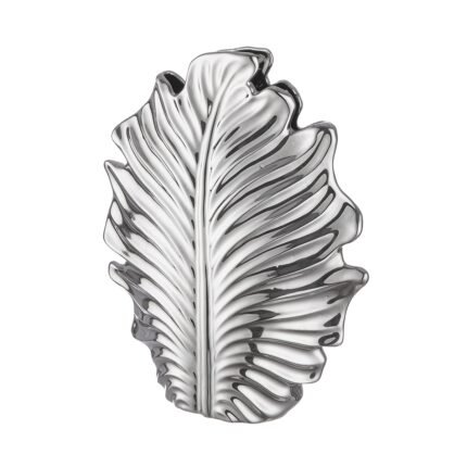 Βρες το Βάζο Φύλλο 'Monstera' Κεραμικό Ασημί 9.5x30.5x37.5cm σε μοναδική τιμή στο clickforshop.gr