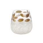 Βρες το Κηροπήγιο ArteLibre Με Διακόσμηση Φύλλα Πράσινο/Λευκό Γυαλί Φ10x10.5cm σε μοναδική τιμή στο clickforshop.gr