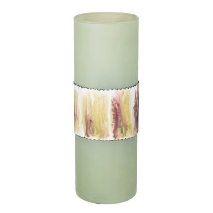 Βρες το Βάζο Κυλινδρικό 'Imperial' Αλουμίνιο/Γυαλί Πράσινο 35.5x12cm σε μοναδική τιμή στο clickforshop.gr