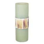 Βάζο Κυλινδρικό 'Imperial' Αλουμίνιο/Γυαλί Πράσινο 35.5x12cm - Image 2