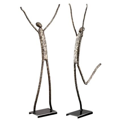 Βρες το Φιγούρα Άτομο 'Emotion' Μέταλλο Ασημί 2Τμχ 5.5x17x36cm σε μοναδική τιμή στο clickforshop.gr