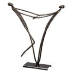 Φιγούρα Ζευγάρι 'Emotion' Μέταλλο Ασημί 6x27x29cm - Image 2