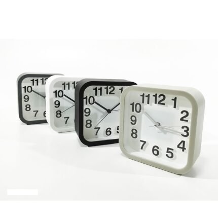 Βρες το Ξυπνητήρι Τετράγωνο Λευκό/Μαύρο/Γκρι Πλαστικό 13x13cm Σε 4 Χρώματα σε μοναδική τιμή στο clickforshop.gr