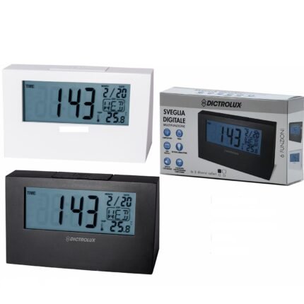 Βρες το Ξυπνητήρι Ψηφιακό Μαύρο/Λευκό Πλαστικό 13x8x2cm Σε 2 Χρώματα σε μοναδική τιμή στο clickforshop.gr