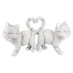 Φιγούρα Γάτα 'Kitten' Πολυρεζίνη Γκρι 7.5x20x11cm 2Τμχ - Image 2