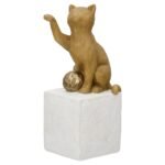 Φιγούρα Cat "Charlie" Πολυρεζίνη Brown PU 4 7.5x8.5x19.5cm - Image 2