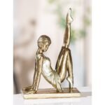 Διακοσμητικό ArteLibre Μπαλαρίνα Χρυσό Polyresin 12x6x18.5cm - Image 2