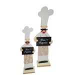 Stand Relief Cook "Bon Appetit" Cloth Τσόχα Mdf Λευκό PU 12 9.5x5x30cm - Image 2