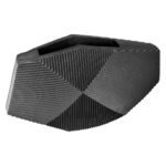 Βάζο 'Heptagon' Πολυρεζίνη Μαύρο 10x38x21.5cm - Image 2