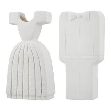 Βρες το Βάζο 'Bridal Couple' Κεραμικό Λευκό 2Τμχ 6x12x25cm σε μοναδική τιμή στο clickforshop.gr