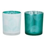 Φανάρι Γυάλινα Σκεύη Πράσινο Λευκό 2 2 Ποικιλία D9X10Cm D9X10Cm - Image 2