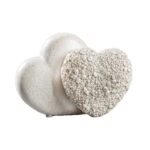 Διακοσμητικό Αντικείμενο Καρδιά 'Flower Heart' Λουλουδένιο Σχέδιο Πολυρεζίνη Ασημί/Λευκό 8.5x18x13cm - Image 2