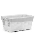 Βρες το Καλάθι Αποθήκευσης Λευκό Polyester 33x21x16cm σε μοναδική τιμή στο clickforshop.gr