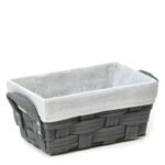 Βρες το Καλάθι Αποθήκευσης Γκρι Polyester 28x17x13cm σε μοναδική τιμή στο clickforshop.gr