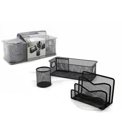 Βρες το Σετ Οργάνωσης Γραφείου Μέταλλο 3Τμχ Σε 2 Χρώματα σε μοναδική τιμή στο agoraepiplou.gr