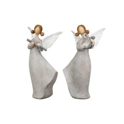 Βρες το Φιγούρα Άγγελοι 'Nancy' Πολυ Γκρι 6x10x17cm 2Τμχ σε μοναδική τιμή στο clickforshop.gr
