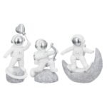 Figure Astronaut Poly White Silver Ποικιλία 3 φορές 11X5X12Cm 11X5X12Cm - Image 2