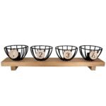 Βρες το Κηροπήγιο Ορθογώνιο Μέταλλο/Ξύλο Μαύρο/Εκρού 10x45.5x10cm σε μοναδική τιμή στο clickforshop.gr