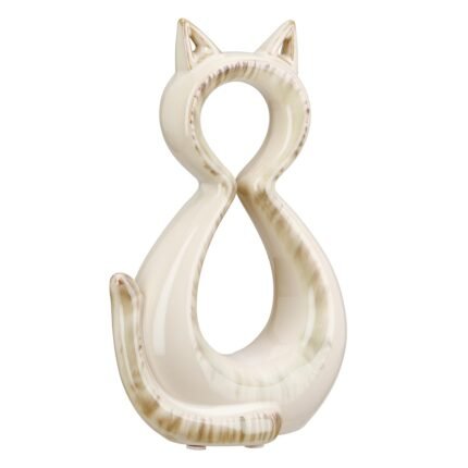 Βρες το Φιγούρα Γάτα 'Catty' Κεραμικό Κρεμ 6x11x17cm σε μοναδική τιμή στο clickforshop.gr