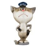 Φιγούρα Γάτα 'Policeman' Πολυ Γκρι 6x8x13.5cm - Image 2