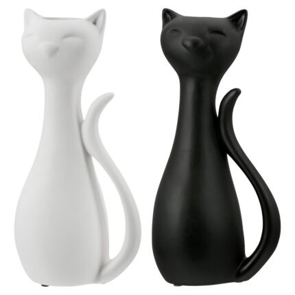 Βρες το Βάζο "Cat" Κεραμικό Μαύρο Λευκό PU 2 Pcs. Assorted 15.5x12X34cm σε μοναδική τιμή στο clickforshop.gr