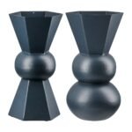 Βρες το Βάζο "Metallo" Μέταλλο Dark Μπλε PU Pcs. Assorted 9x9x20cm σε μοναδική τιμή στο clickforshop.gr