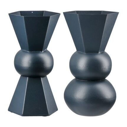 Βρες το Βάζο "Metallo" Μέταλλο Dark Μπλε PU Pcs. Assorted 9x9x20cm σε μοναδική τιμή στο clickforshop.gr