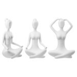 Φιγούρα Γυναίκα Διαλογίζεται ArteLibre Λευκό Polyresin 16x12x29cm Σε 2 Σχέδια - Image 2