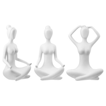 Βρες το Φιγούρα Γυναίκα 'Meditation' Πολυ Λευκό 2Τμχ 12x16x29cm σε μοναδική τιμή στο clickforshop.gr