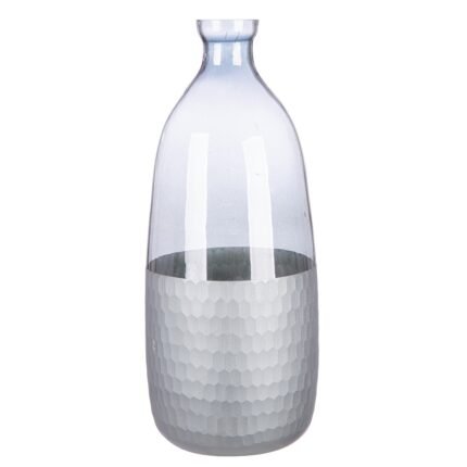 Βρες το Βάζο Μπουκάλι 'Canus' Γυαλί Γκρι/Ασημί 13x13x33cm σε μοναδική τιμή στο clickforshop.gr