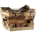 Βρες το Φανάρι Καταιγίδας "Dhaka" Ξύλο Ecru PU 4 14x14x10cm σε μοναδική τιμή στο clickforshop.gr