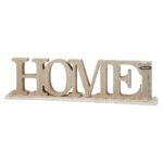 Βρες το Lettering "Home" Ξύλο Ecru PU 4 47x7.5x12.5cm σε μοναδική τιμή στο clickforshop.gr
