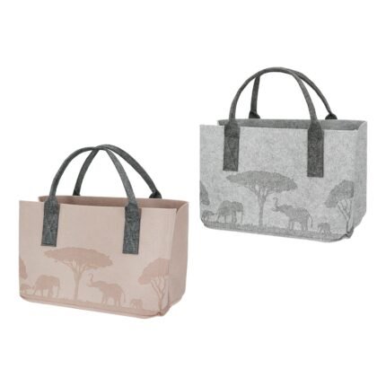 Βρες το Τσάντα Ορθογώνια Μοτίφ Ελέφαντα Felt Μπεζ Ανοιχτό Γκρι 2 Ποικιλία 40X25X26Cm 40X25X26Cm σε μοναδική τιμή στο clickforshop.gr