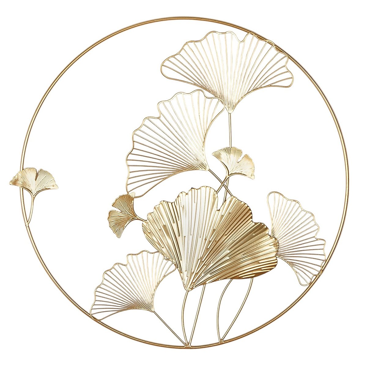 Ανάγλυφο τοίχου Στρογγυλό μοτίβο Ginkgo Μεταλλικό Χρυσό D50Cm D50Cm Βρες το Ανάγλυφο τοίχου Στρογγυλό μοτίβο Ginkgo Μεταλλικό Χρυσό D50Cm D50Cm σε μοναδική τιμή στο clickforshop.gr